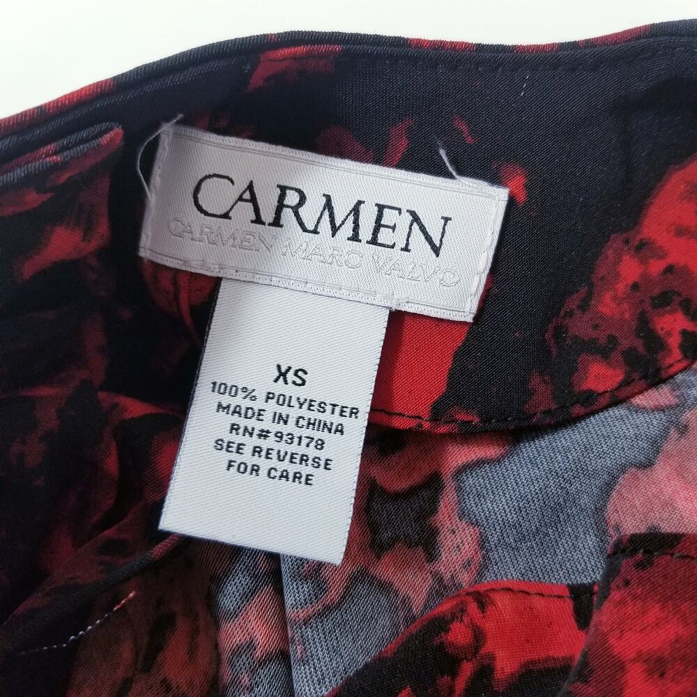 CARMEN Carmen Marc Valvo Valentines Blouse Bell Sleeves - Picture 2 of 11